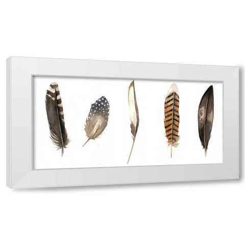 Red Rock Feathers II White Modern Wood Framed Art Print by Popp, Grace