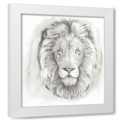 Big Cat Study III White Modern Wood Framed Art Print by Popp, Grace