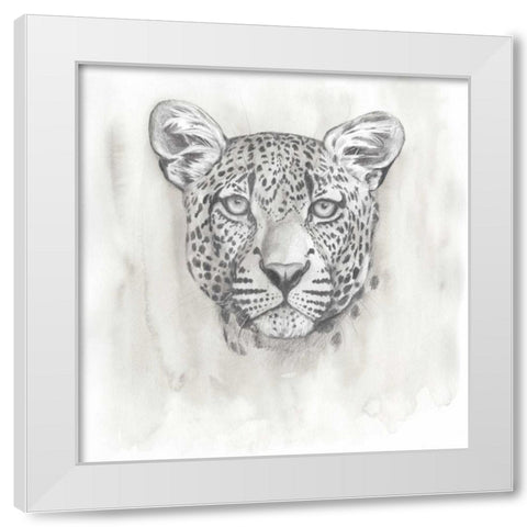 Big Cat Study IV White Modern Wood Framed Art Print by Popp, Grace