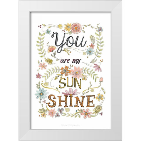 Sweet Sayings I White Modern Wood Framed Art Print by Vess, June Erica