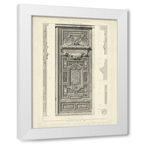 Custom Motifs Historiques III White Modern Wood Framed Art Print by Unknown