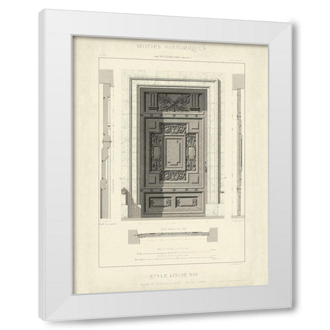 Custom Motifs Historiques IV White Modern Wood Framed Art Print by Unknown