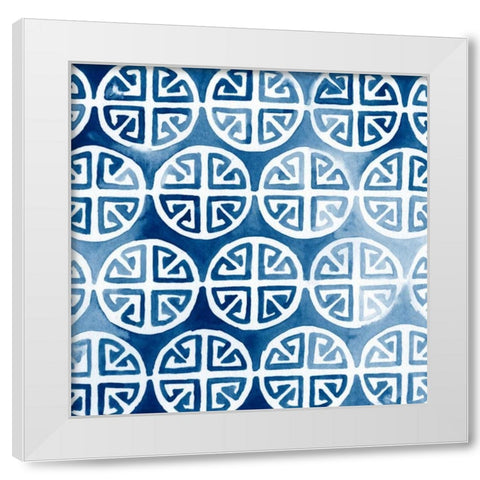 Watercolor Indigo II White Modern Wood Framed Art Print by Vess, June Erica