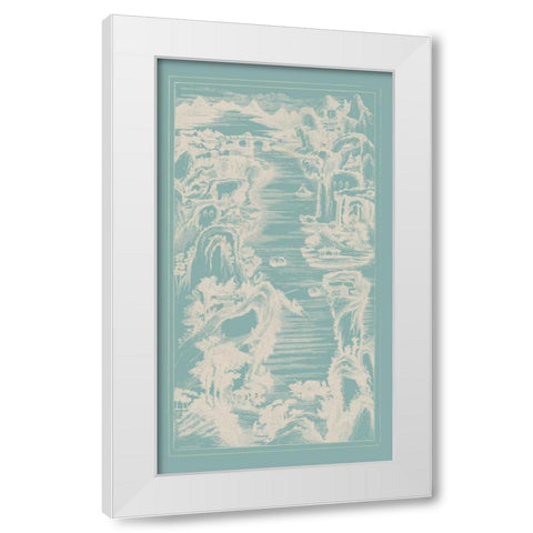 Chinese Birds-eye View in Spa I White Modern Wood Framed Art Print by Vision Studio