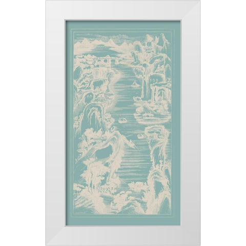 Chinese Birds-eye View in Spa I White Modern Wood Framed Art Print by Vision Studio