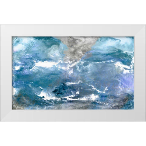 Glacial View White Modern Wood Framed Art Print by Ilosky, Pam