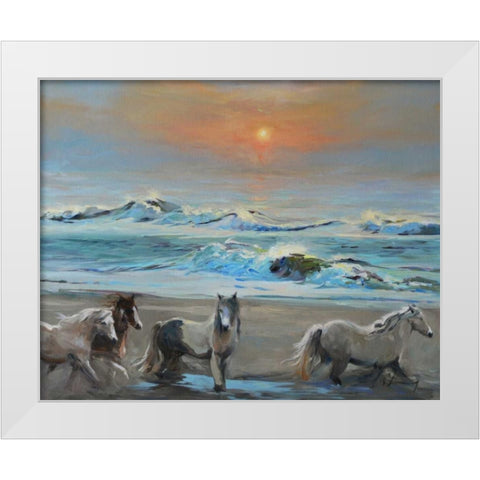 Dawn Passage White Modern Wood Framed Art Print by Larivey, Chuck
