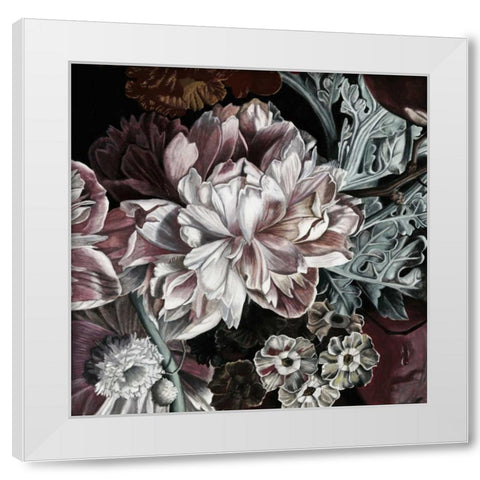 Marsala Bouquet I White Modern Wood Framed Art Print by McCavitt, Naomi