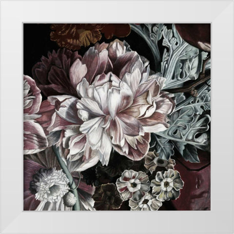 Marsala Bouquet I White Modern Wood Framed Art Print by McCavitt, Naomi