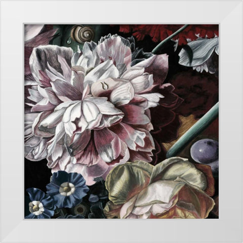 Marsala Bouquet II White Modern Wood Framed Art Print by McCavitt, Naomi