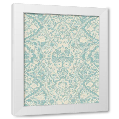 Baroque Tapestry in Spa I White Modern Wood Framed Art Print by Vision Studio