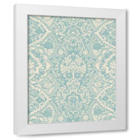 Baroque Tapestry in Spa II White Modern Wood Framed Art Print by Vision Studio