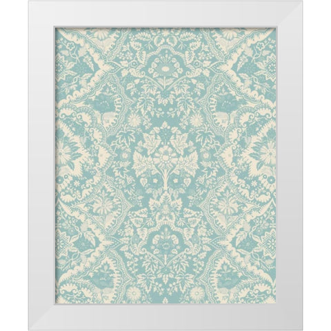 Baroque Tapestry in Spa II White Modern Wood Framed Art Print by Vision Studio