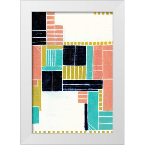 Blithe Puzzle II White Modern Wood Framed Art Print by Popp, Grace