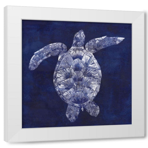 Custom Sea Turtle Shadow II (ASH) White Modern Wood Framed Art Print by Popp, Grace