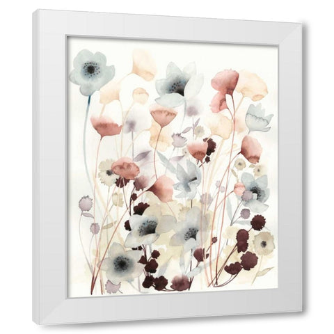 Bespoken Blossoms I White Modern Wood Framed Art Print by Popp, Grace