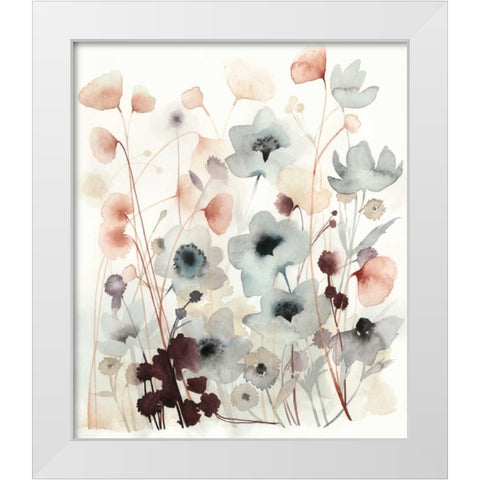Bespoken Blossoms II White Modern Wood Framed Art Print by Popp, Grace