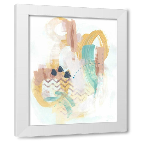 Division and Direction I White Modern Wood Framed Art Print by Vess, June Erica