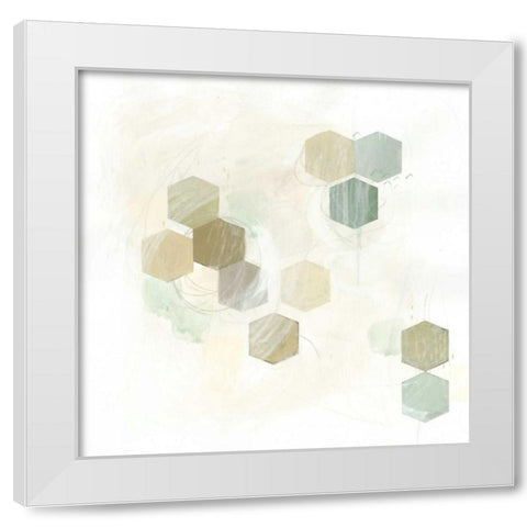 Honeycomb Reaction II White Modern Wood Framed Art Print by Vess, June Erica