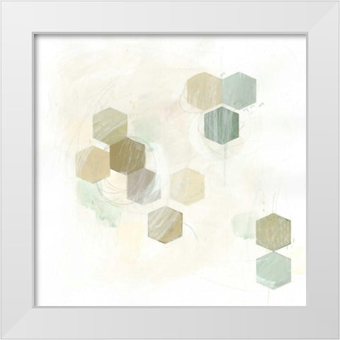 Honeycomb Reaction II White Modern Wood Framed Art Print by Vess, June Erica