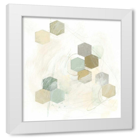 Honeycomb Reaction III White Modern Wood Framed Art Print by Vess, June Erica