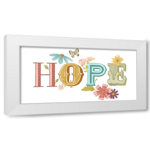 Beautiful Words II White Modern Wood Framed Art Print by Vess, June Erica