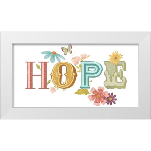 Beautiful Words II White Modern Wood Framed Art Print by Vess, June Erica