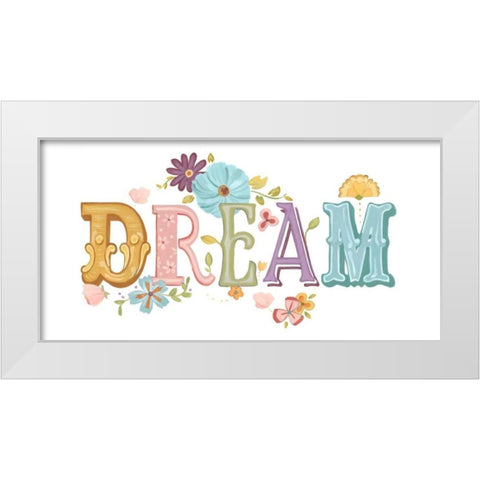 Beautiful Words IV White Modern Wood Framed Art Print by Vess, June Erica