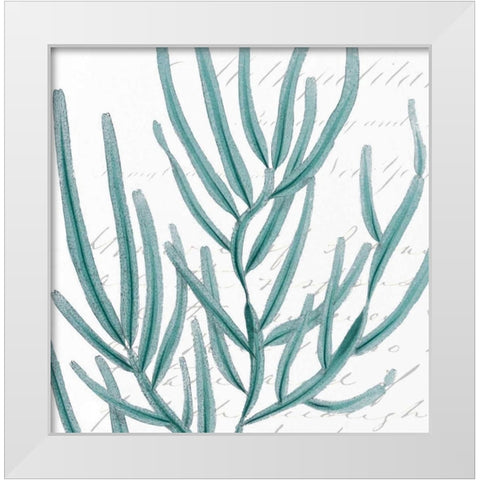 Aqua Marine I White Modern Wood Framed Art Print by Hambly, Anna