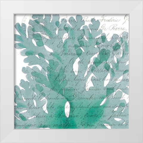 Aqua Marine III White Modern Wood Framed Art Print by Hambly, Anna
