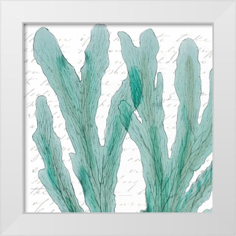 Aqua Marine IV White Modern Wood Framed Art Print by Hambly, Anna