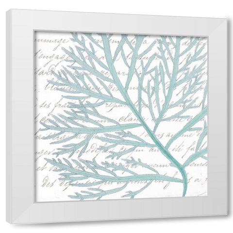Aqua Marine VI White Modern Wood Framed Art Print by Hambly, Anna