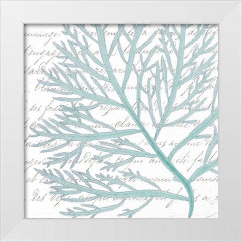 Aqua Marine VI White Modern Wood Framed Art Print by Hambly, Anna