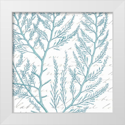 Aqua Marine VIII White Modern Wood Framed Art Print by Hambly, Anna