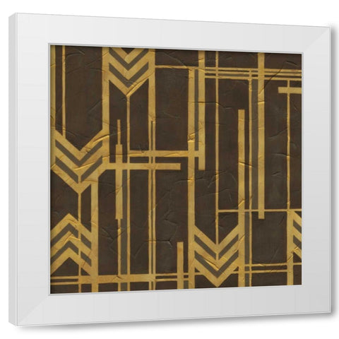 Gilded Deco II White Modern Wood Framed Art Print by Vess, June Erica