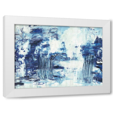 Ocean Impulse White Modern Wood Framed Art Print by Fuchs, Jodi