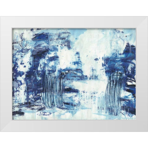 Ocean Impulse White Modern Wood Framed Art Print by Fuchs, Jodi