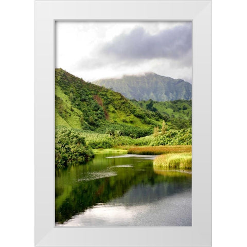 Coastal Marsh Triptych I White Modern Wood Framed Art Print by Head, Danny