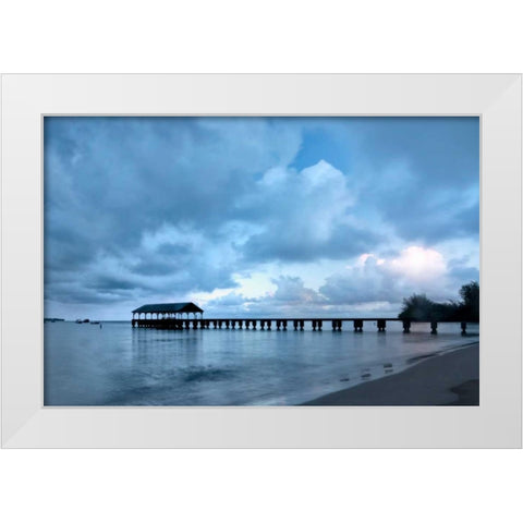 Hanalei Dawn White Modern Wood Framed Art Print by Head, Danny