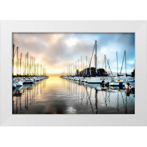 Sleeping Marina White Modern Wood Framed Art Print by Head, Danny