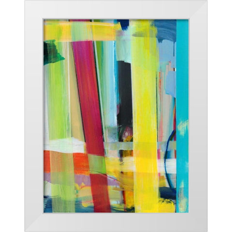 Intersecting Colors II White Modern Wood Framed Art Print by Fuchs, Jodi