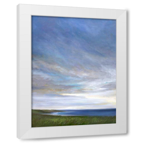 Coastal Clouds Diptych I White Modern Wood Framed Art Print by Finch, Sheila