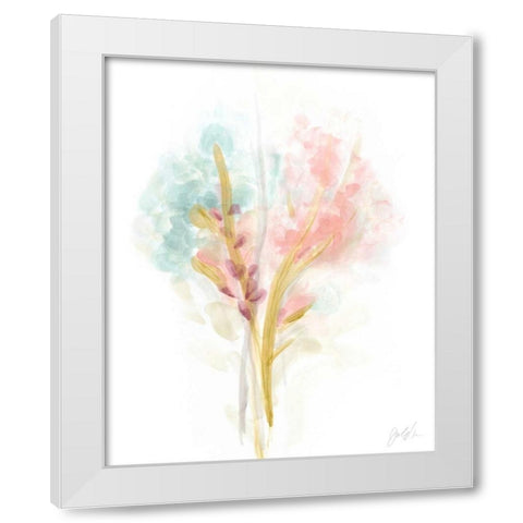 Floral Trace II White Modern Wood Framed Art Print by Vess, June Erica