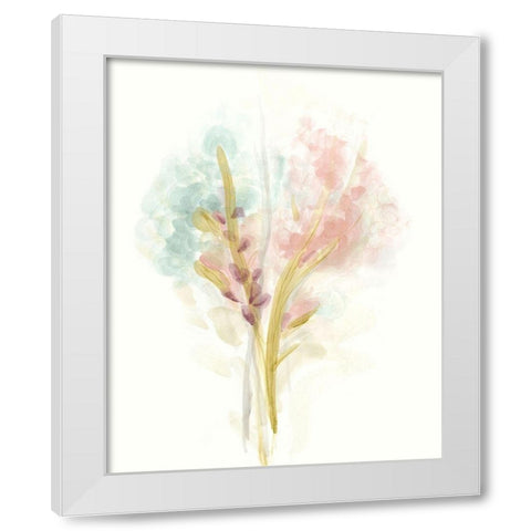 Floral Trace II White Modern Wood Framed Art Print by Vess, June Erica
