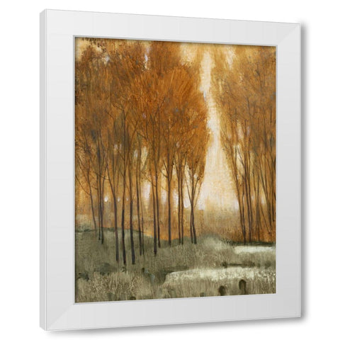 Custom Golden Forest II (ASH) White Modern Wood Framed Art Print by OToole, Tim