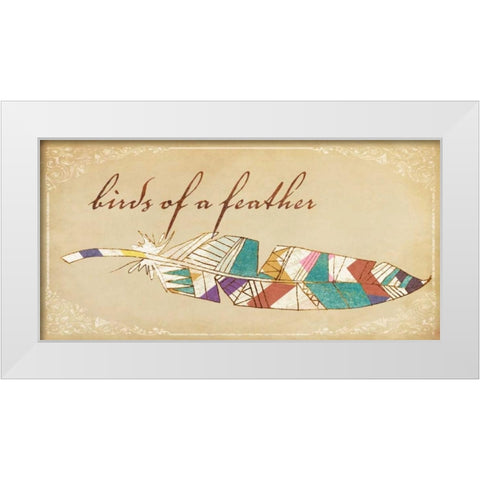 Birds of a Feather I White Modern Wood Framed Art Print by Fagalde, Jarman