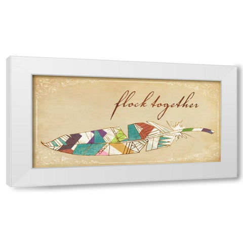 Birds of a Feather II White Modern Wood Framed Art Print by Fagalde, Jarman