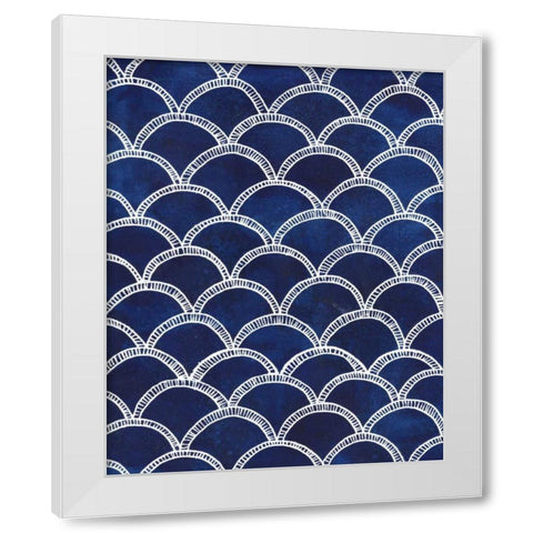 Indigo Pattern II White Modern Wood Framed Art Print by Popp, Grace