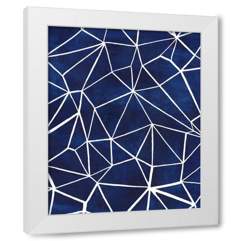 Indigo Pattern III White Modern Wood Framed Art Print by Popp, Grace