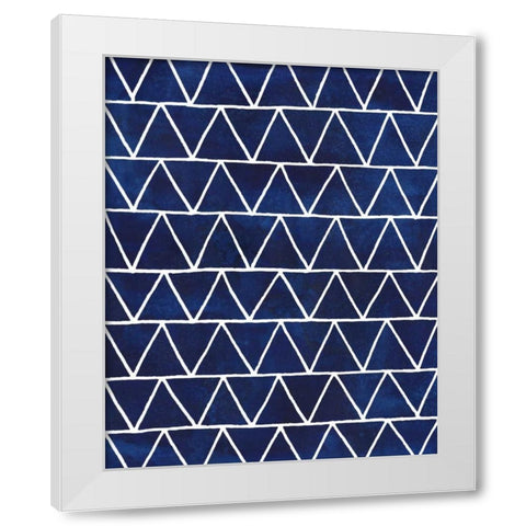 Indigo Pattern IV White Modern Wood Framed Art Print by Popp, Grace